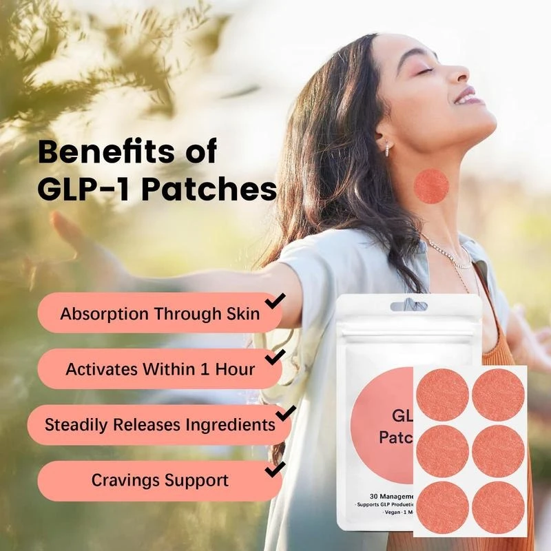 GLP-1 Patches Healthy Shape Support, Natural Appetite Suppressant With Vitamins B & Cinnamon For Craving Control, Vegan, Non-GMO (60 PCS - View #2
